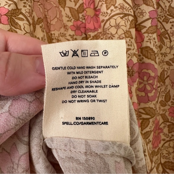 SPELL Love Story Boho Romantic Feminine Short Sleeve Blouse - Picture 6 of 7